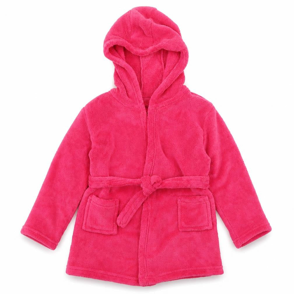 Matalan Girls Pink Solid Fleece Top Robe Size 4-5 Years