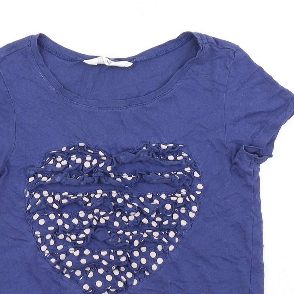 H&M Girls Blue   Basic T-Shirt Size 11 Years