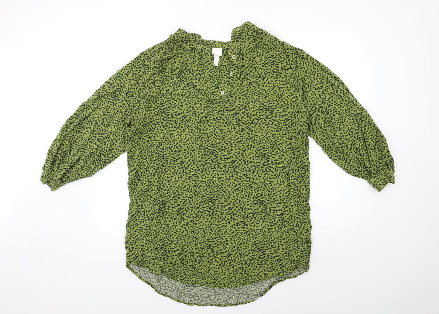H&M Womens Green Animal Print  Shift  Size M