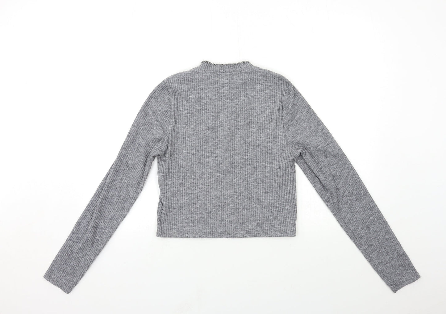 Topshop Womens Grey  Knit Pullover Jumper Size 14