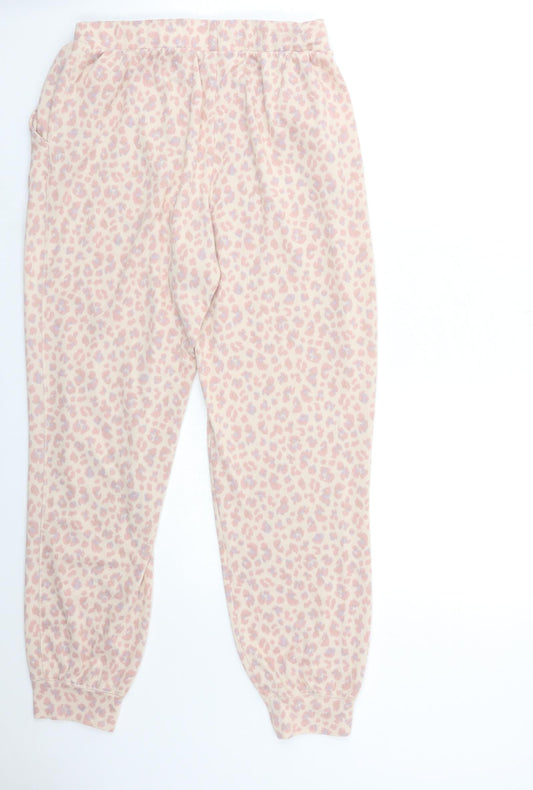 Michelle Keegan Womens Pink Floral  Sweatpants Trousers Size M L27 in