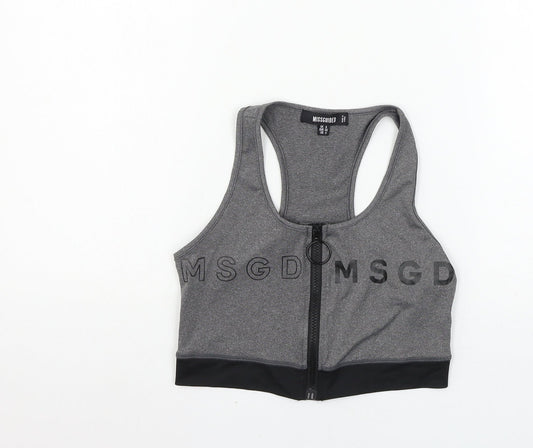 Missguided Womens Grey  Jersey Basic Tank Size 8