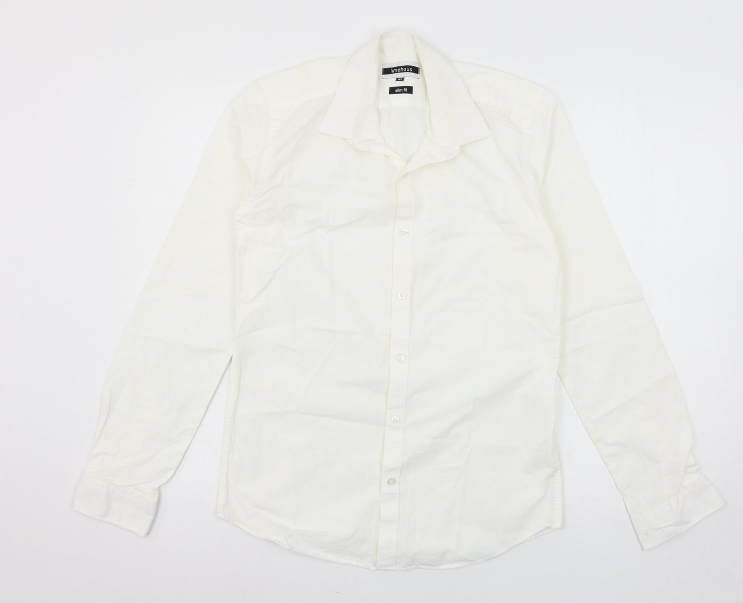 Lime Haus Mens White    Button-Up Size 14.5