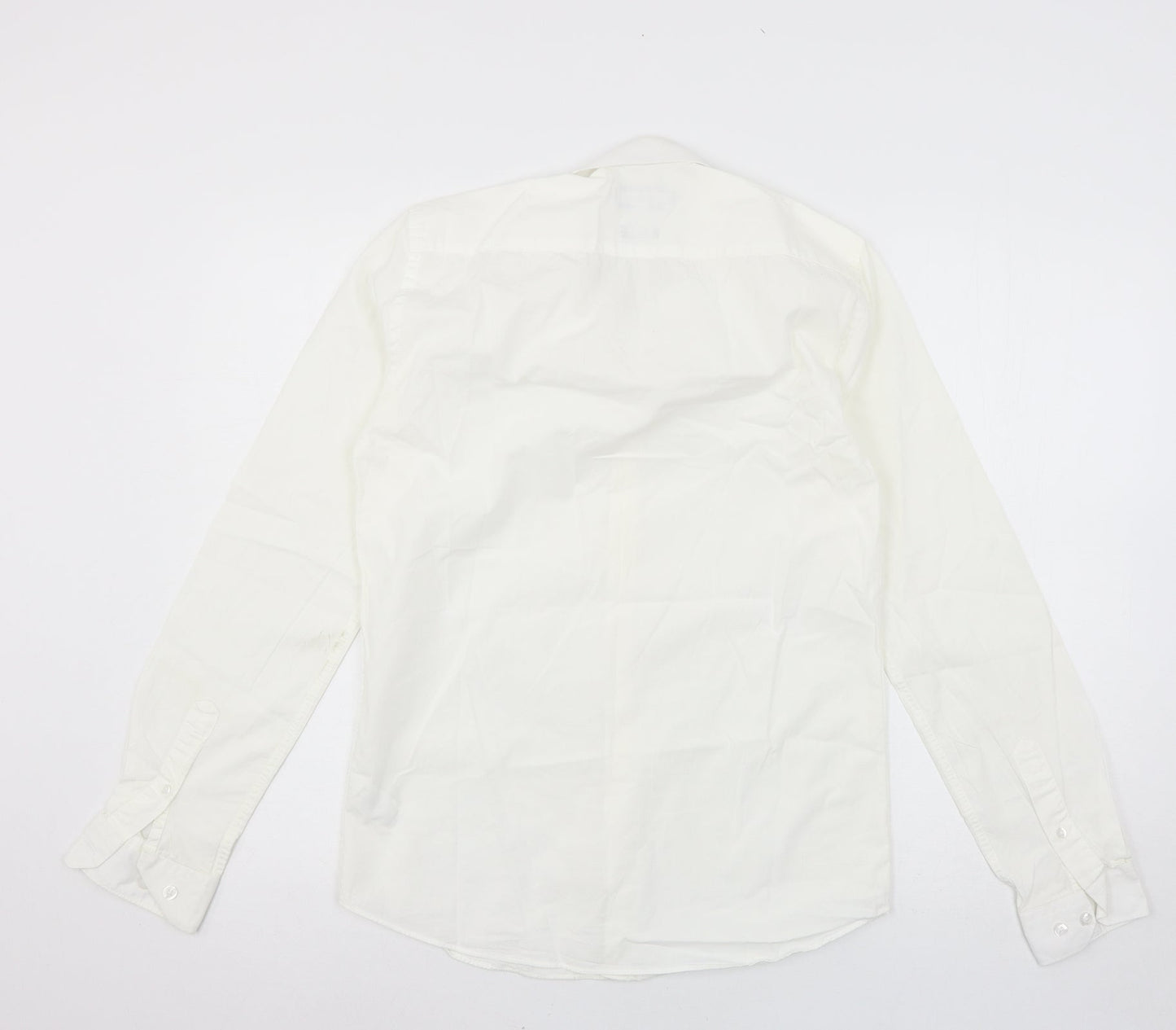 Lime Haus Mens White    Button-Up Size 14.5