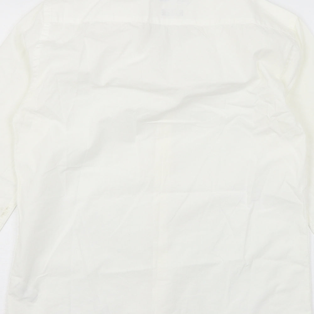 Lime Haus Mens White    Button-Up Size 14.5
