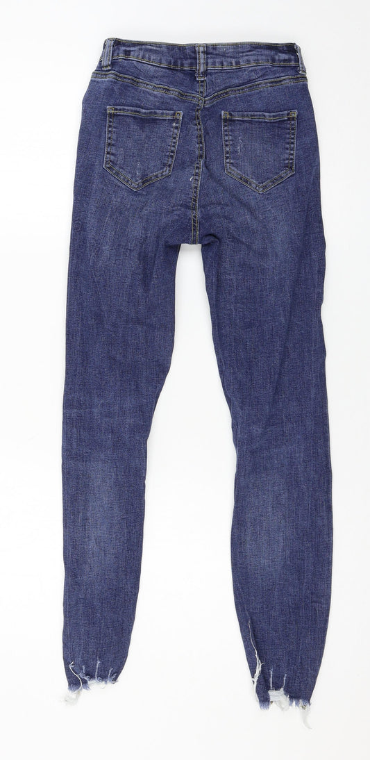 Denim & Co. Womens Blue  Denim Skinny Jeans Size 8 L27 in