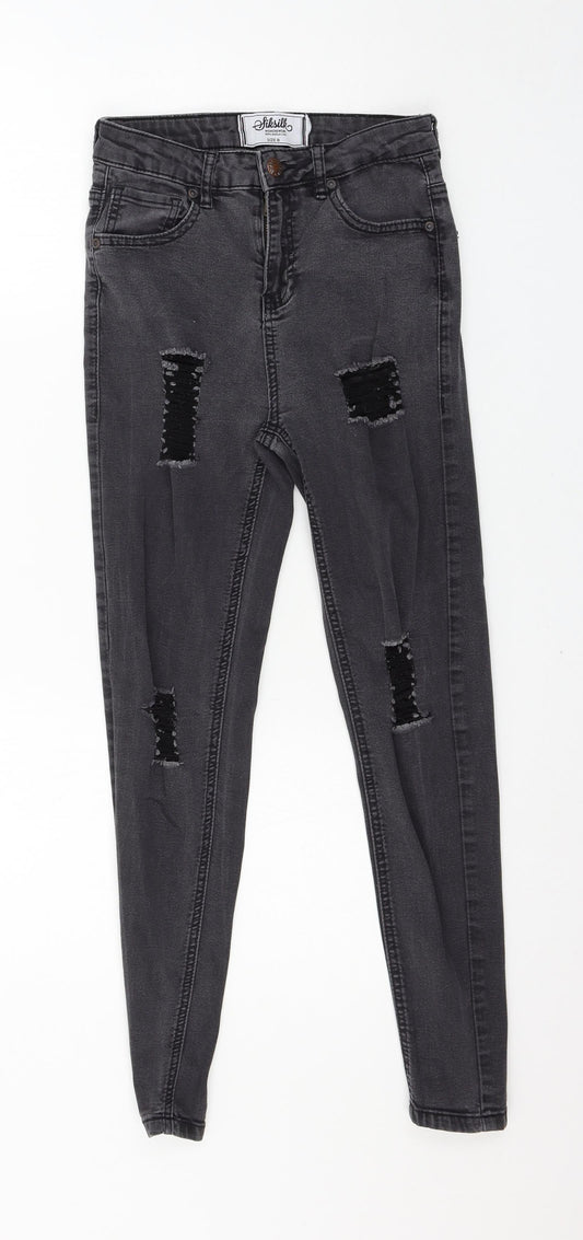 SikSilk Womens Green  Denim Skinny Jeans Size 8 L24 in