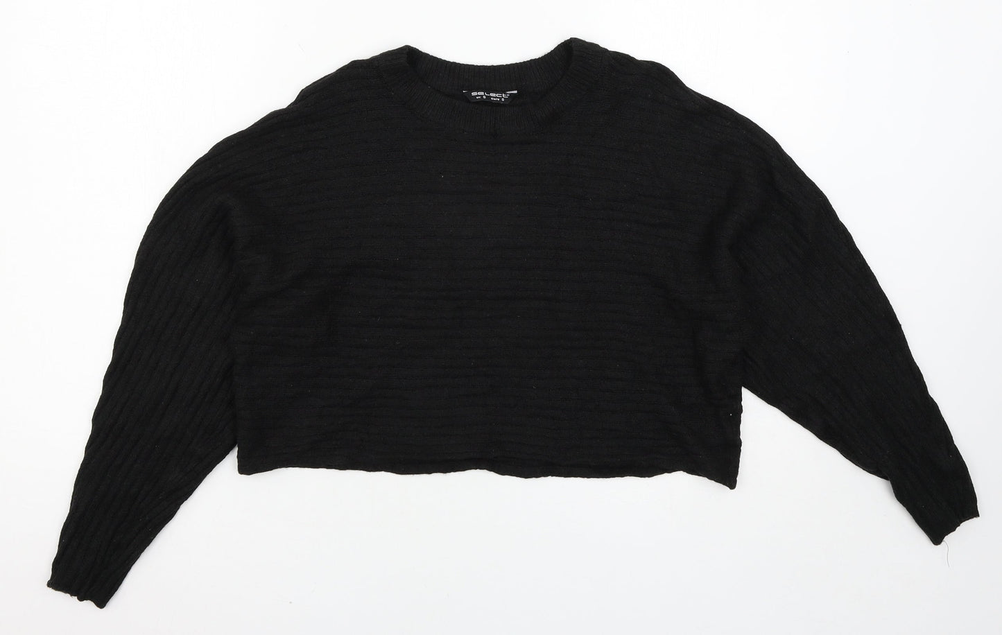 Select Womens Black  Knit Pullover Jumper Size S