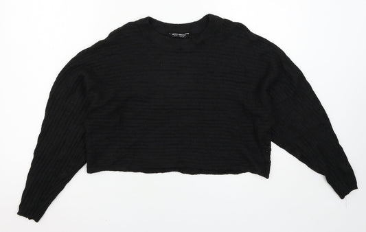 Select Womens Black  Knit Pullover Jumper Size S
