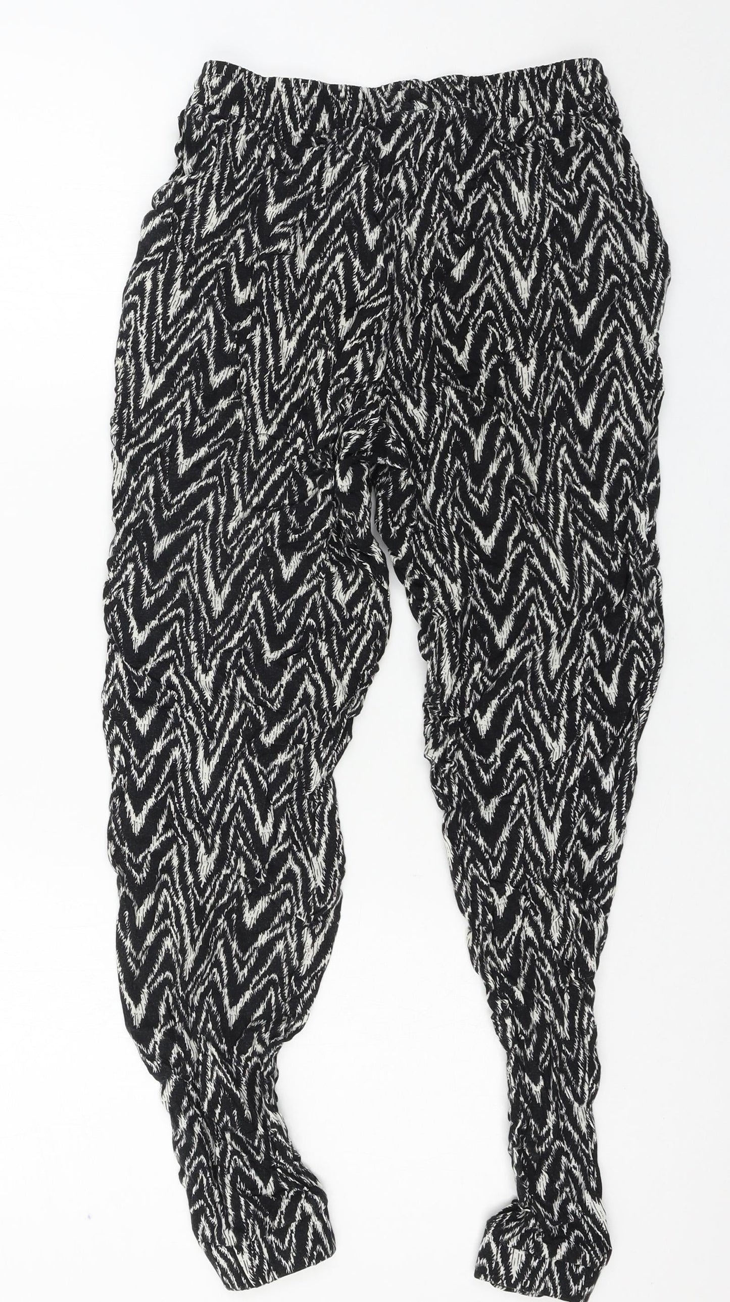 Dorothy Perkins Womens Black Striped  Trousers  Size 8 L25 in