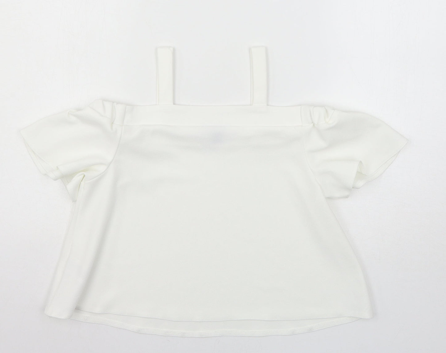 Primark Girls White  Jersey Basic Blouse Size 10-11 Years