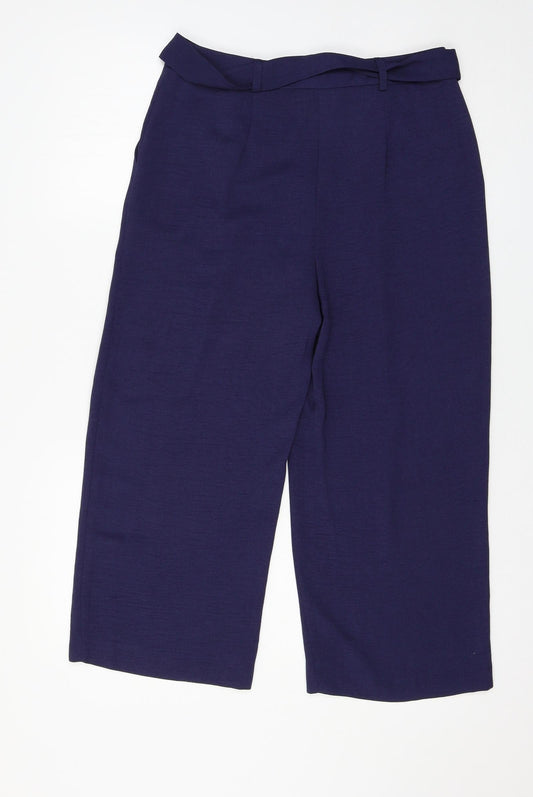 M&Co Womens Blue   Trousers  Size 10 L21 in