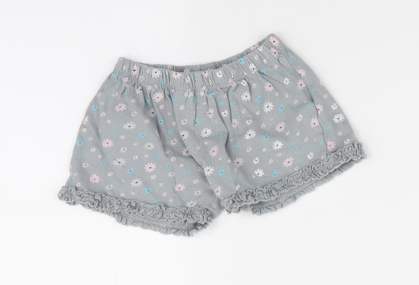 Disney Girls Grey Floral  Hot Pants Shorts Size 3-4 Years