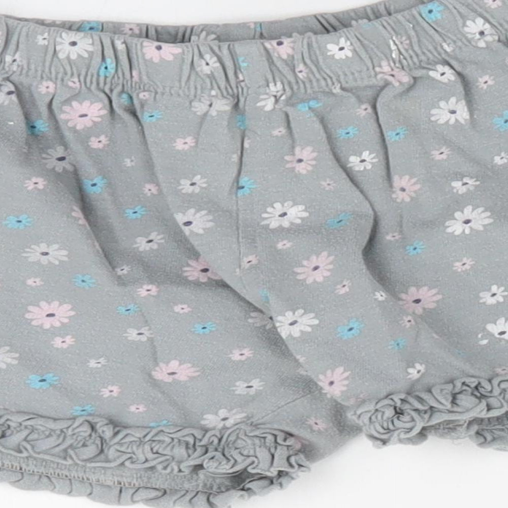 Disney Girls Grey Floral  Hot Pants Shorts Size 3-4 Years