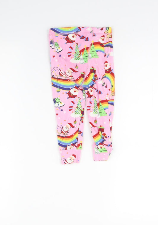 NEXT Girls Pink Spotted  Cami Pyjama Pants Size 12-18 Months  - Rainbows
