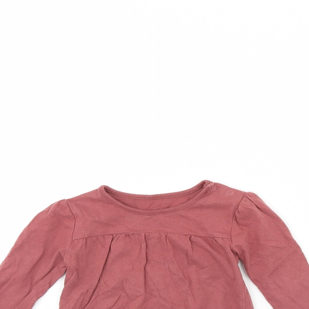 TU Girls Red   Basic T-Shirt Size 12 Months