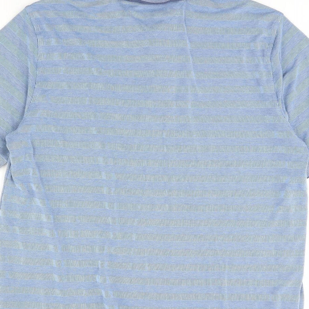 Lincoln Mens Blue    Polo Size L