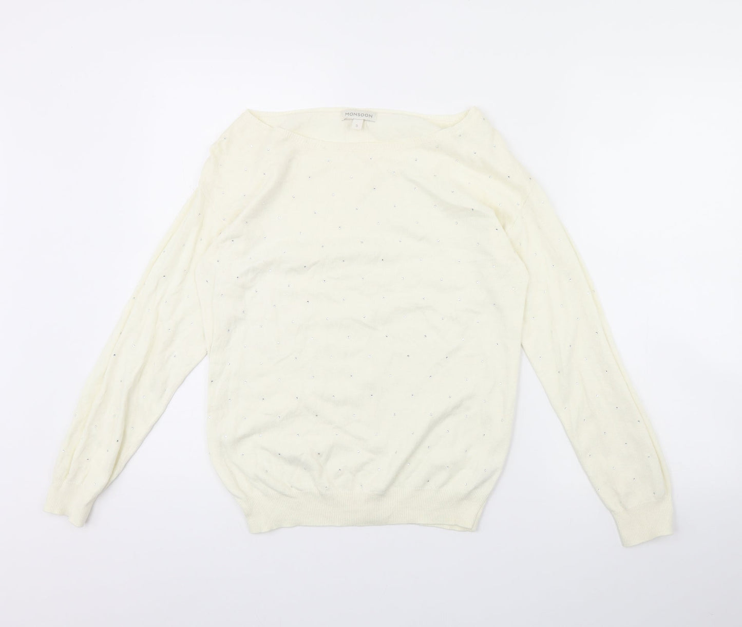 Monsoon Womens Ivory   Pullover Jumper Size S