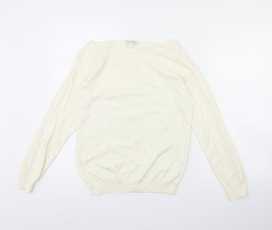 Monsoon Womens Ivory   Pullover Jumper Size S