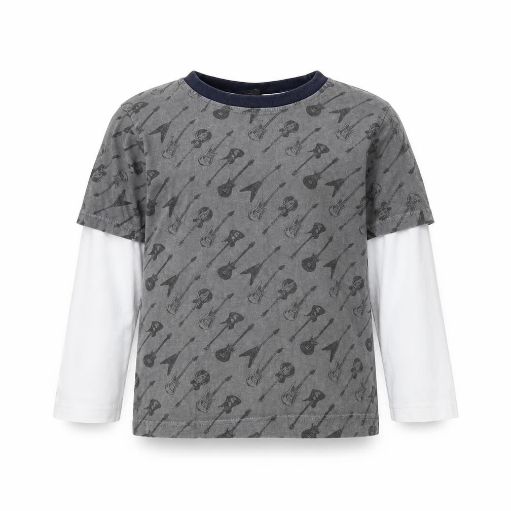 Nex Boys Grey Spotted  Basic T-Shirt Size 4 Years