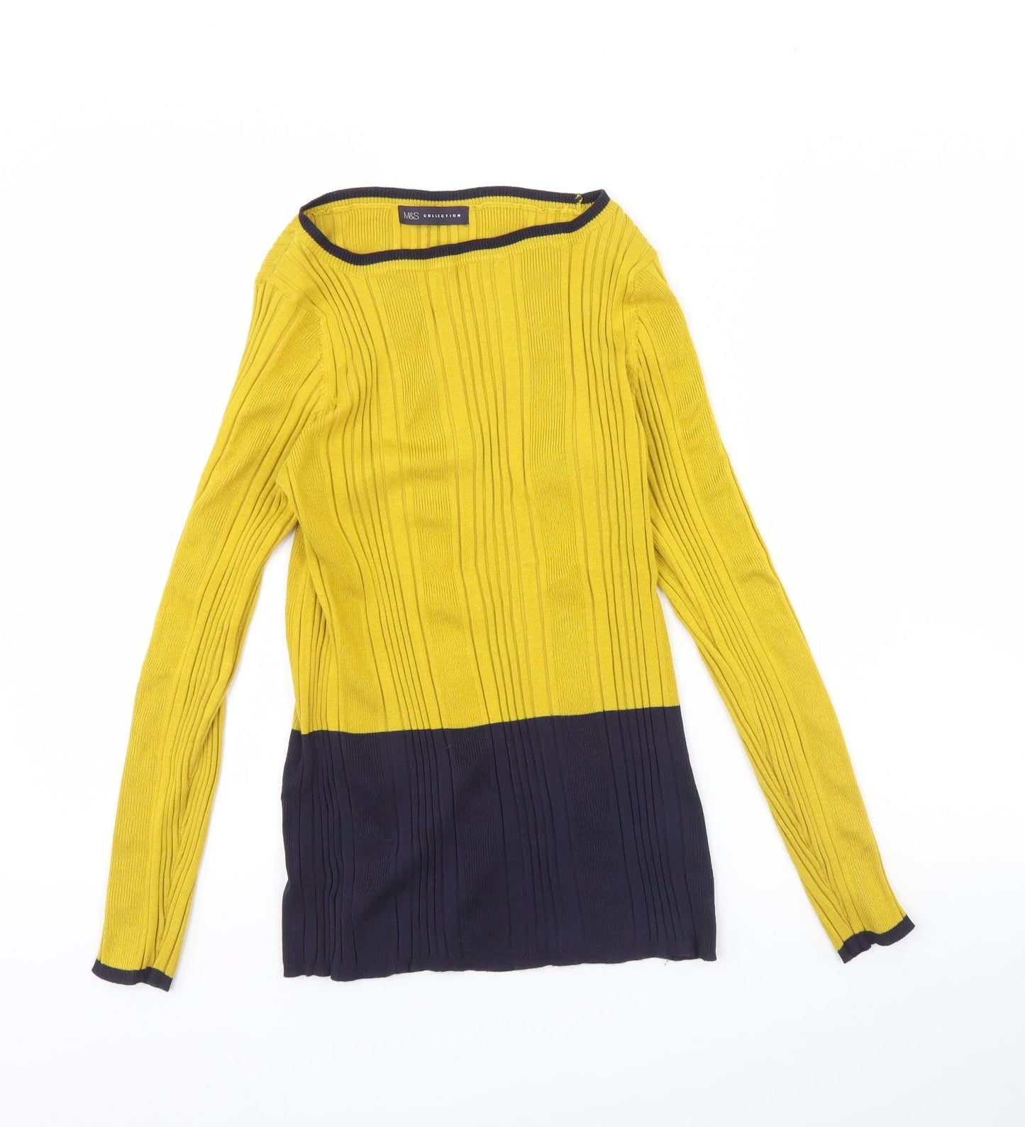 M&S Womens Yellow   Pullover Jumper Size 16