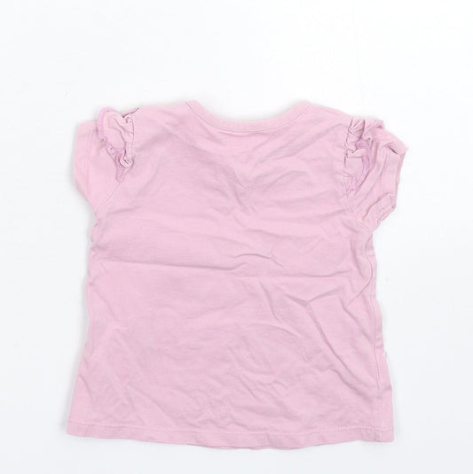 Nutmeg Girls Pink   Basic T-Shirt Size 9-12 Months