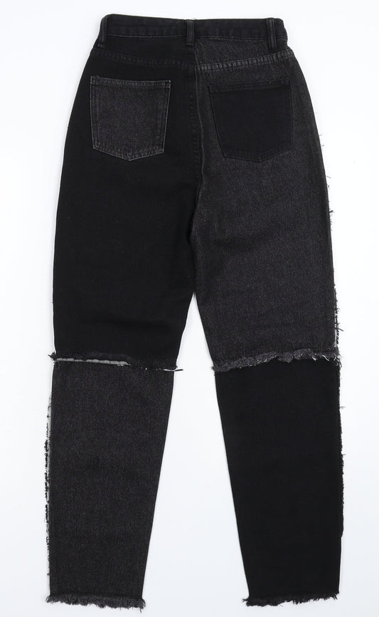 SheIn Womens Black  Denim Mom Jeans Size 24 in L26 in