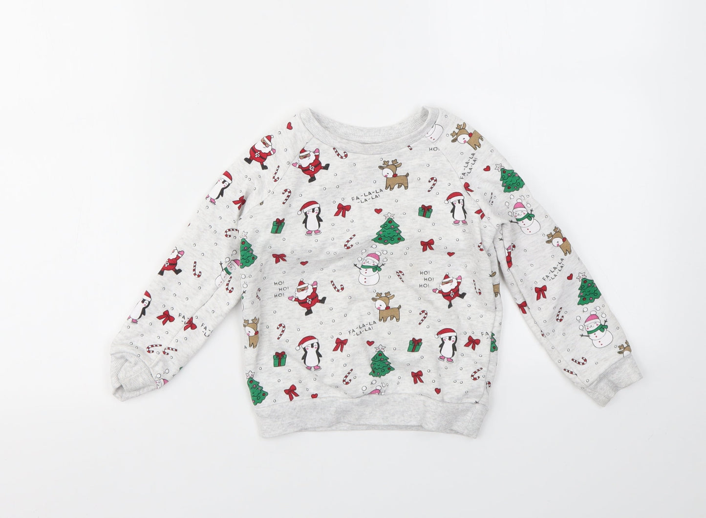 Primark Girls Multicoloured Geometric  Pullover Jumper Size 24 Months
