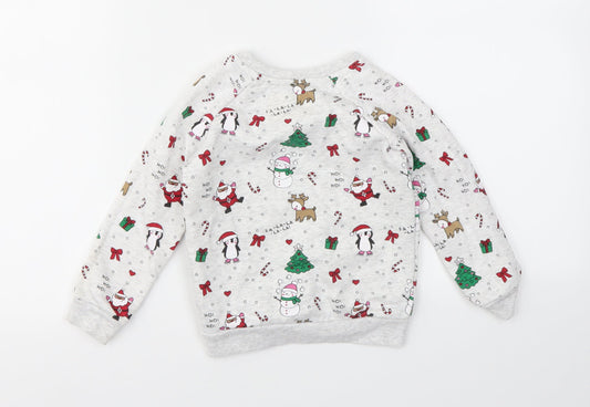 Primark Girls Multicoloured Geometric  Pullover Jumper Size 24 Months