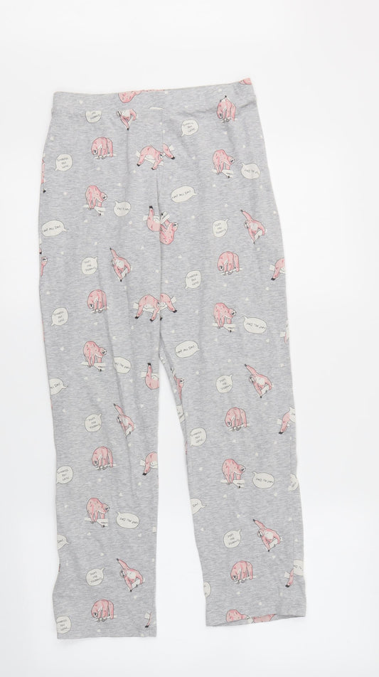 River Island Girls Grey Animal Print  Top Pyjama Set Size 11-12 Years