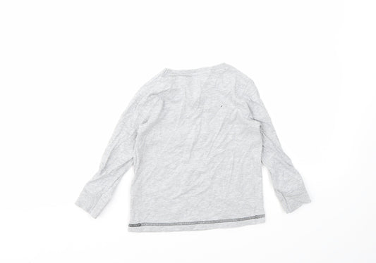 F&F Boys Grey Geometric  Basic T-Shirt Size 3-4 Years