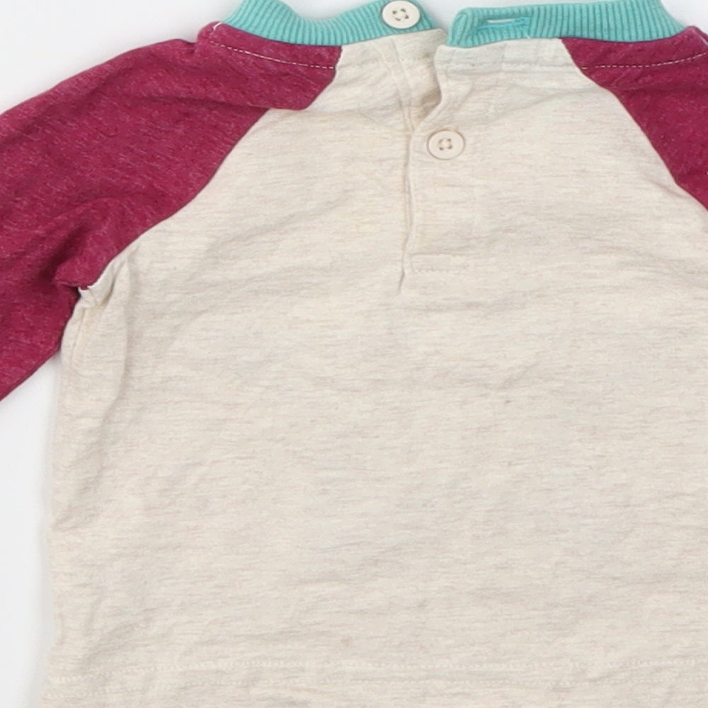 M&Co Girls Multicoloured Geometric  Basic T-Shirt Size 0-3 Months