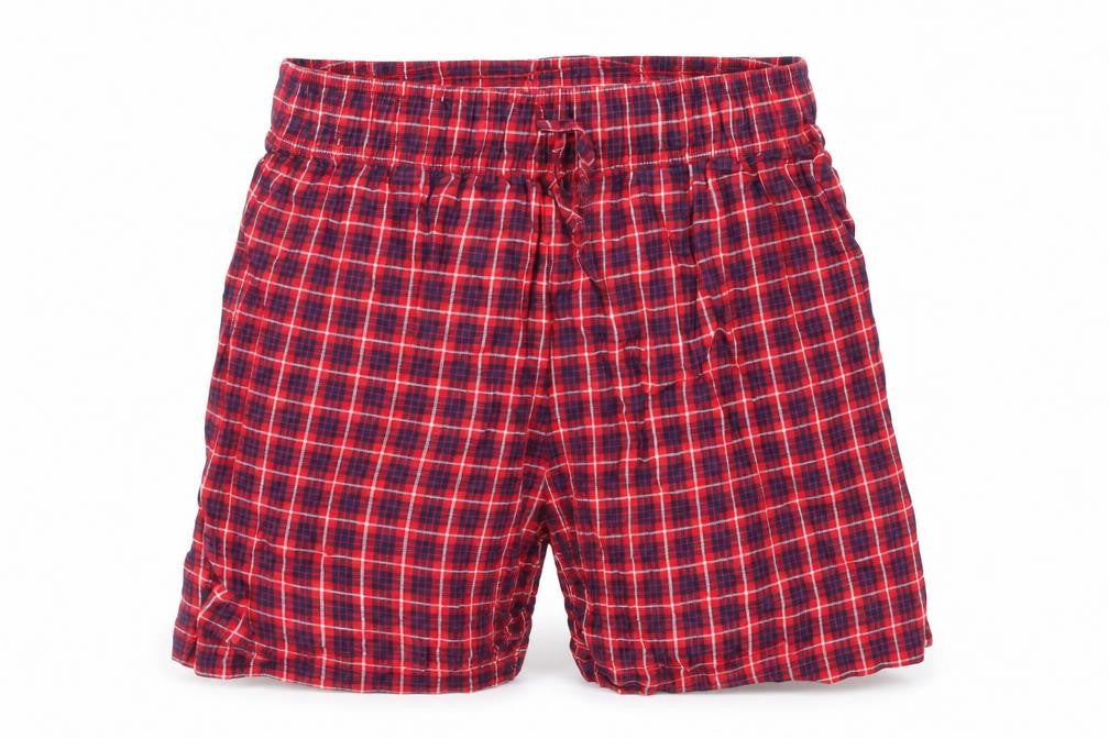 TU Girls Red Check  Cut-Off Shorts Size XS