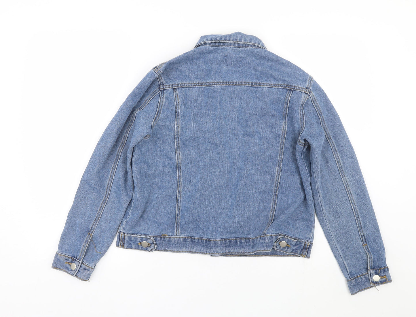 Boohoo Womens Blue  Denim Jacket Coat Size 6