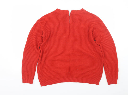 Dorothy Perkins Womens Red   Pullover Jumper Size 14