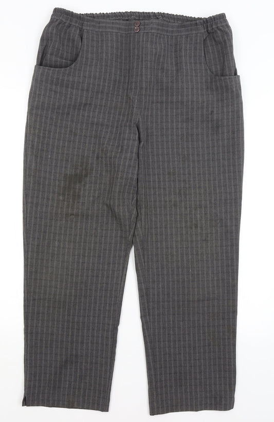 Special Collection Womens Grey Check  Trousers  Size 16 L26 in