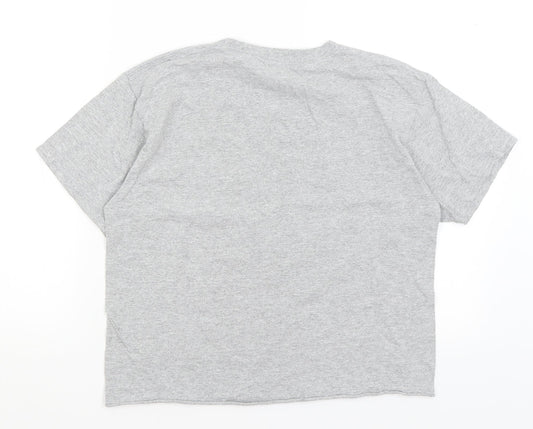 Miss Selfridge Womens Grey   Cropped T-Shirt Size M