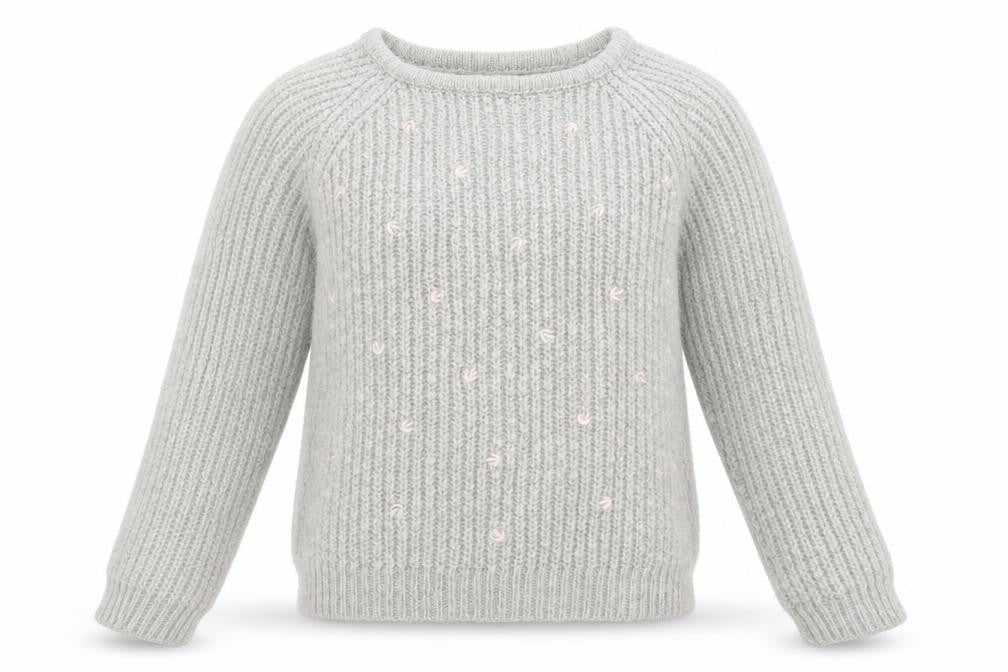 Vertbaydet Girls Grey   Pullover Jumper Size 8 Years