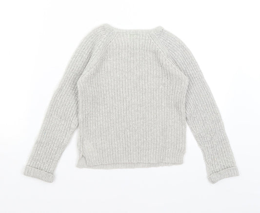 Vertbaydet Girls Grey   Pullover Jumper Size 8 Years