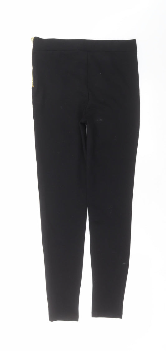 Papaya Womens Black   Trousers  Size 10 L27 in