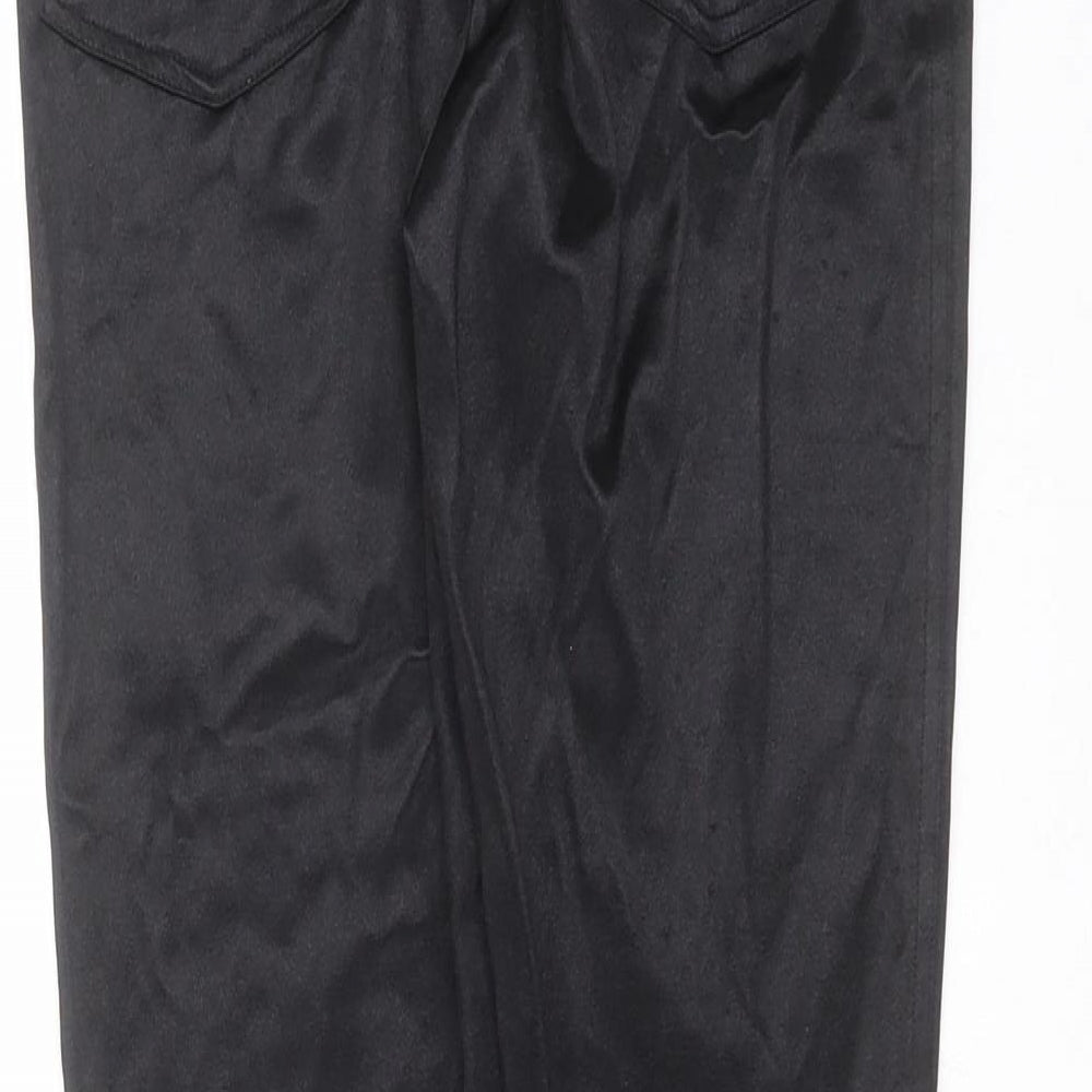 Miss Selfridge Womens Black   Trousers  Size 8 L27 in - Wet look