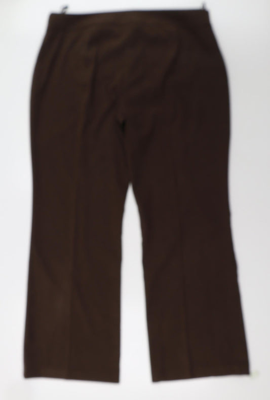 evie Womens Brown   Trousers  Size 20 L34 in