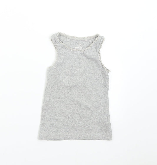 NEXT Girls Grey   Basic T-Shirt Size 4 Years