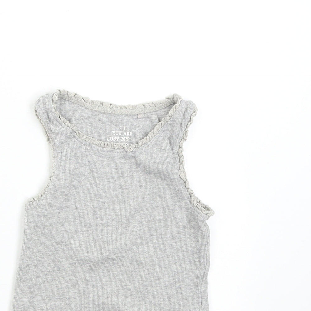NEXT Girls Grey   Basic T-Shirt Size 4 Years
