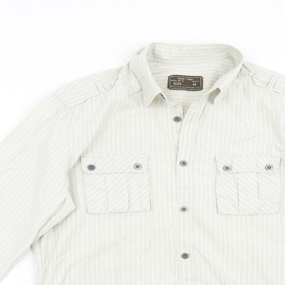 NEXT Mens Multicoloured Striped   Button-Up Size M