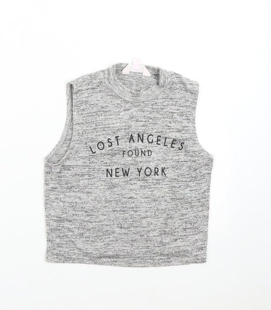 Miss Selfridge Womens Grey   Basic Tank Size 6