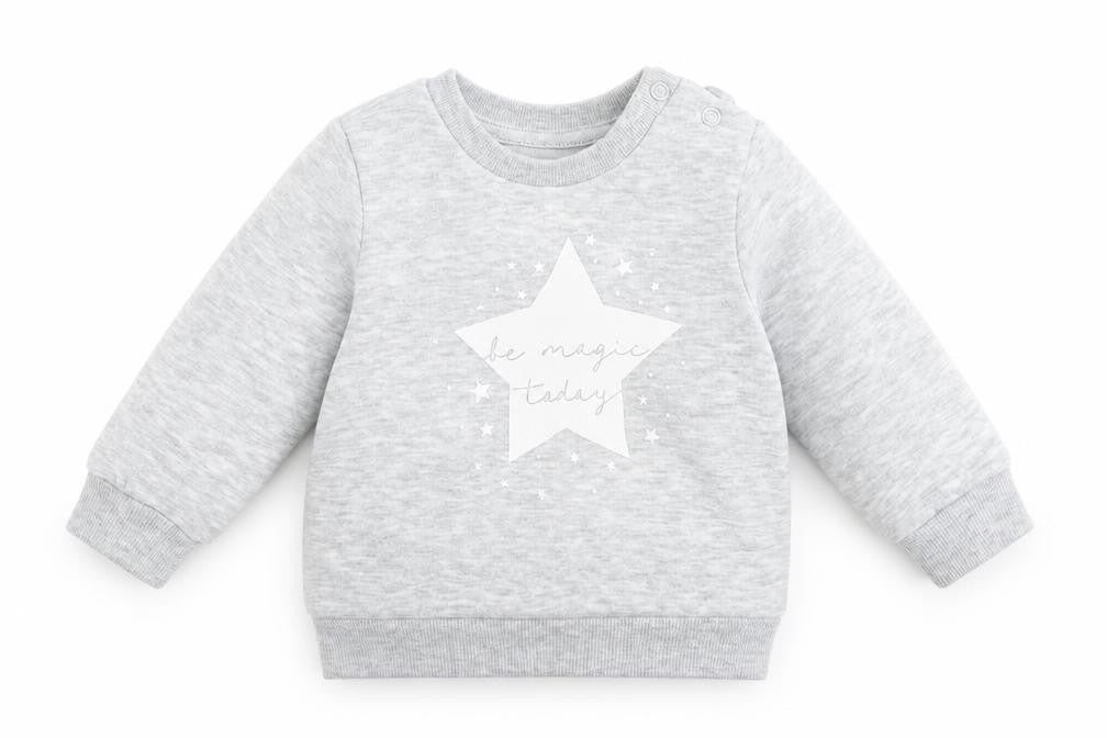 Primark Baby Grey   Pullover Jumper Size 6-9 Months  - Star