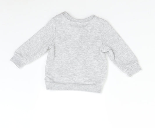 Primark Baby Grey   Pullover Jumper Size 6-9 Months  - Star