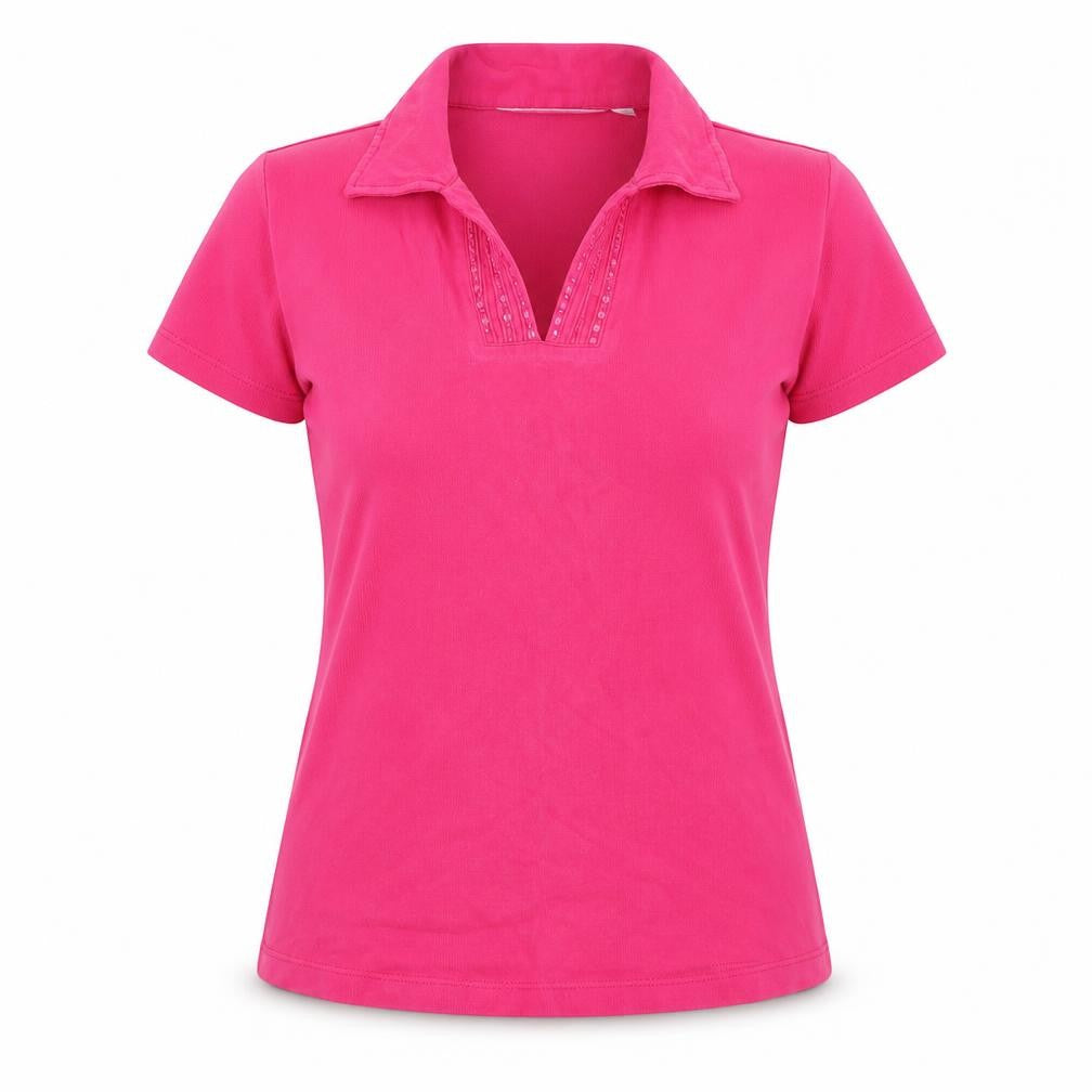 EWM Womens Pink   Basic Polo Size S