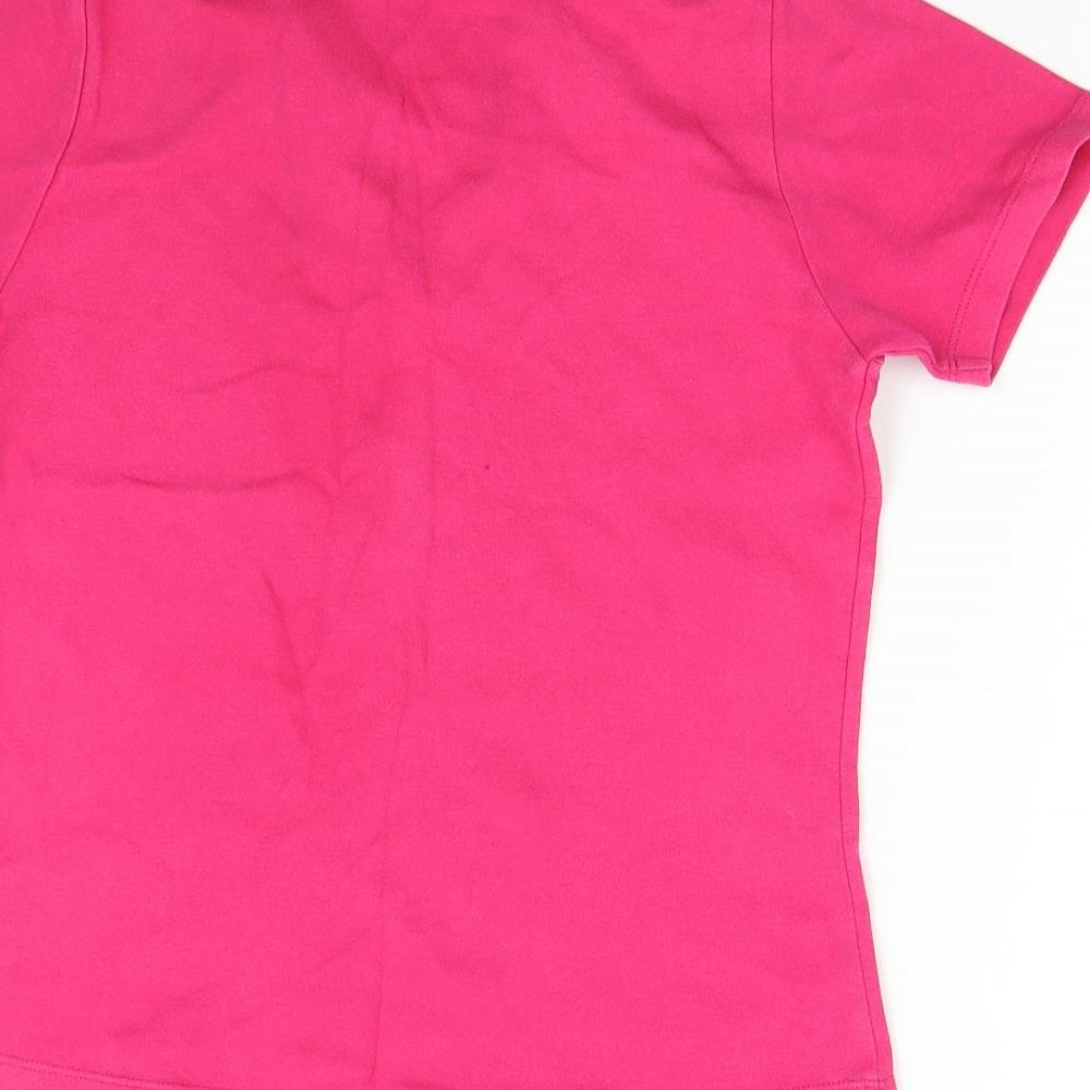 EWM Womens Pink   Basic Polo Size S